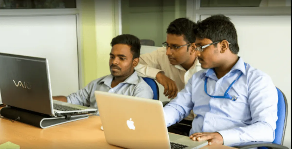 Apps Lanka developers working together at the Jaffna office
