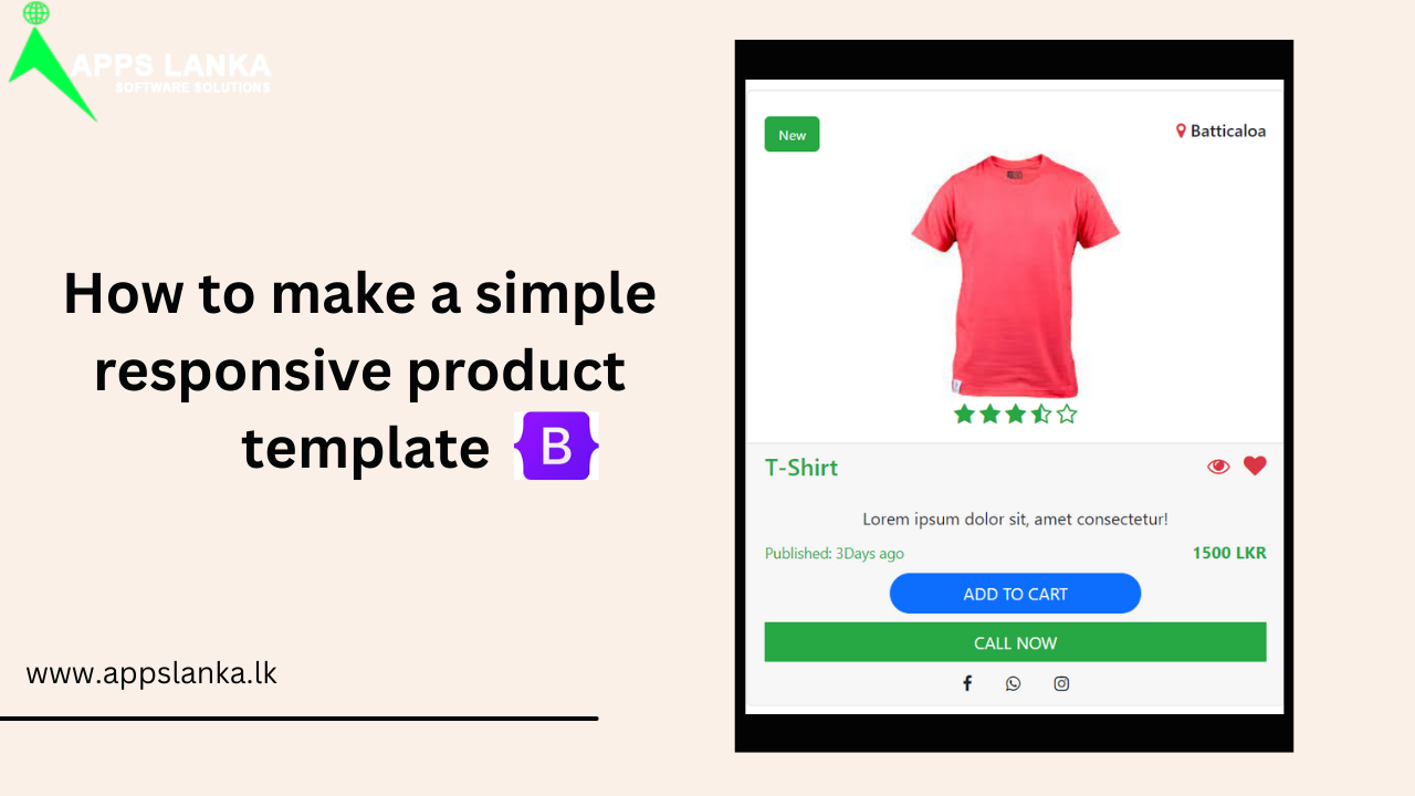 How to make  Responsive Simple product-card template in Bootstrap 5